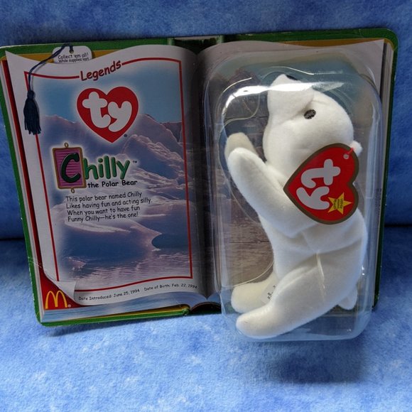 Legends Tiny Beanie Baby: Chilly, the polar bear - Picture 1 of 11
